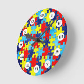 Autismus Bewusstseinsbildung von Shirley Taylor Runde Wanduhr (Winkel)