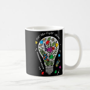 Autismus-Bewusstseinsbirne Lasst das Licht scheine Kaffeetasse
