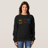 Autismus-Bewusstseinselemente Periodensystem Unter Sweatshirt (Vorne ganz)