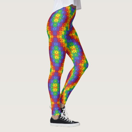 Autismus-Bewusstseinsfrage von EelKat Leggings (Rechts)