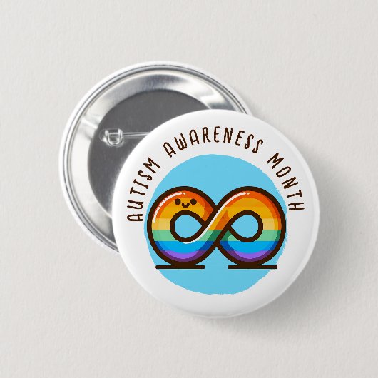 Autismus-Bewusstseinsmonat Button (Vorne & Hinten)