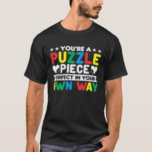 Autismus-Bewusstseinsmonat Puzzleteil Perfekt in d T-Shirt