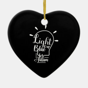 Autismus-Bewusstseinsmonat Unterstützen Leuchte es Keramik Ornament