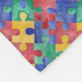 Autismus-Bewusstseinspuzzlespiel-Fleecedecke Fleecedecke (Ecke)