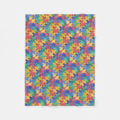 Autismus-Bewusstseinspuzzlespiel-Fleecedecke Fleecedecke (Vorderseite)