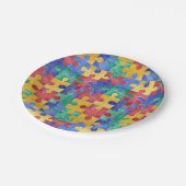 Autismus-Bewusstseinspuzzlespiel-Papier-Teller Pappteller (Schrägansicht)