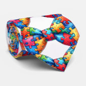 Autismus-Bewusstseinsrätsel Krawatte (Gerollt)