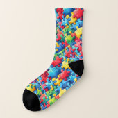 Autismus-Bewusstseinsrätsel Socken (Links - Außen)