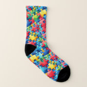 Autismus-Bewusstseinsrätsel Socken (Rechts - Außen)