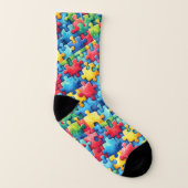 Autismus-Bewusstseinsrätsel Socken (Links - Innen)