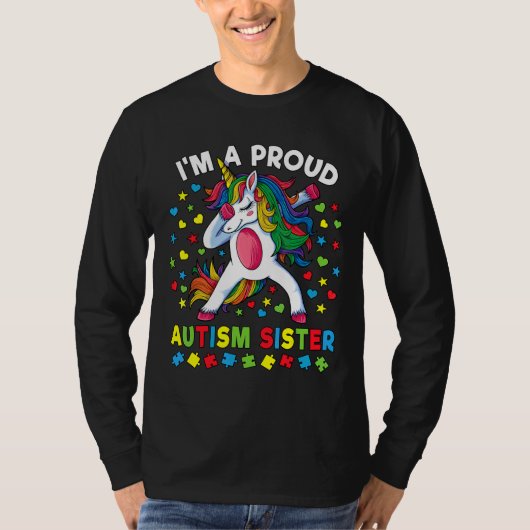 Autismus Bewusstseinsschwäche Einhorn Girl Proud A T-Shirt (Vorderseite)
