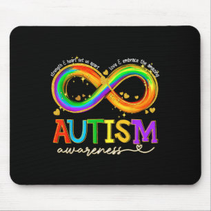 Autismus Bewusstseinsstärke und Herz Set uns Teil  Mousepad