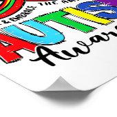 Autismus Bewusstseinsstärke und Herz Set uns Teil  Poster (Ecke)