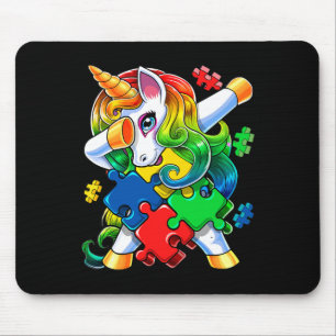 Autismus Bewusstseinsstörung Einhorn Puzzle Piece Mousepad