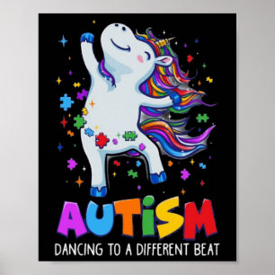 Autismus Bewusstseinsstörung Einhorn Puzzle Stückc Poster