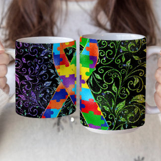 Autismus Bewusstseinsstraße Tasse - Puzzle Piece T