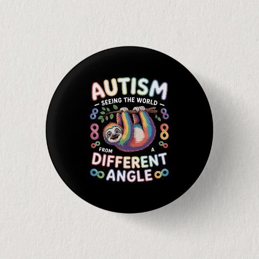 Autismus-Bewusstseinszitat Einzigartiger Geist Reg Button (Vorderseite)