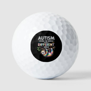 Autismus-Bewusstseinszitat Einzigartiger Geist Reg Golfball