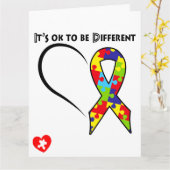 Autismus - Big Card (8,5" x 11") Karte (Gelbe Blume)