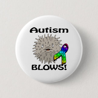 Autismus bläst Bewusstseinsbildung Button
