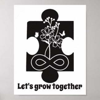Autismus Blumenpuzzle Bildung Sonderunterricht Poster
