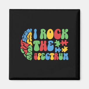 Autismus Brain I Rock the Spectrum Awareness Boys Magnet