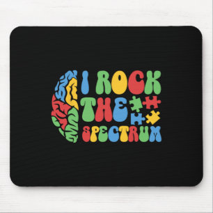 Autismus Brain I Rock the Spectrum Awareness Boys  Mousepad