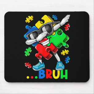 Autismus Bruh Dabbing Puzzle Piece Autismus Bewuss Mousepad