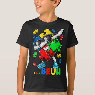 Autismus Bruh Dabbing Puzzle Piece Autismus Bewuss T-Shirt
