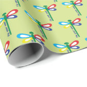 Autismus Bunte Libelle Autistisches Kind Geburtsta Geschenkpapier (Rolleneckpunkt)