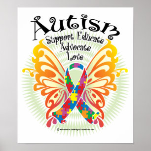 Autismus Butterfly 3 Poster
