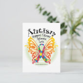 Autismus Butterfly 3 Postkarte (Stehend Vorderseite)