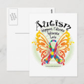 Autismus Butterfly 3 Postkarte (Vorne/Hinten)