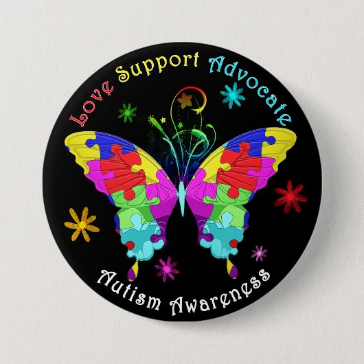 Autismus Butterfly Button (Vorderseite)