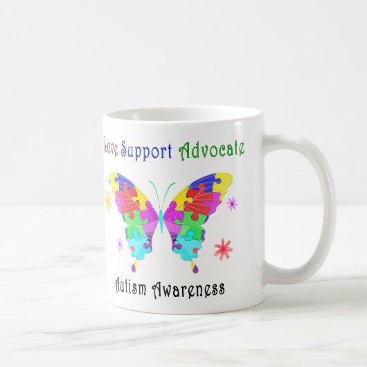 Autismus Butterfly Kaffeetasse (Rechts)