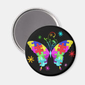 Autismus Butterfly Magnet (Vorderseite/Rückseite)