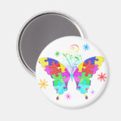 Autismus Butterfly Magnet (Vorderseite/Rückseite)