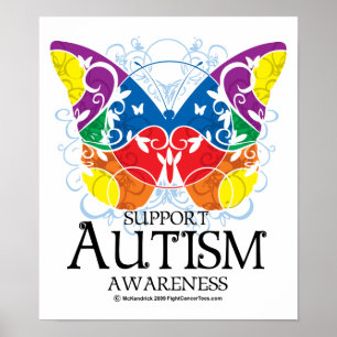Autismus Butterfly Poster