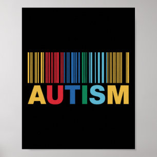 Autismus Byrcode Awareness Inclusion Artwork Poster
