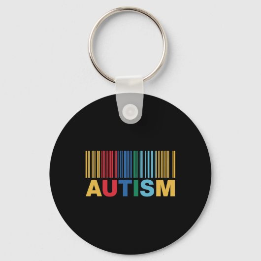 Autismus Byrcode Awareness Inclusion Artwork Schlüsselanhänger (Vorderseite)