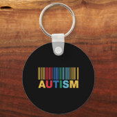Autismus Byrcode Awareness Inclusion Artwork Schlüsselanhänger (Vorderseite)