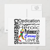 Autismus Caregivers Collage Postkarte (Vorne/Hinten)