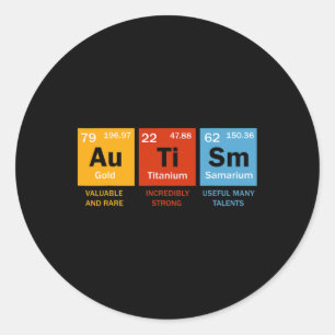 Autismus Chemie Periodische Tafelelemente Autismus Runder Aufkleber