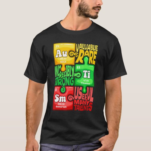 Autismus chemisches Element T-Shirt (Vorderseite)
