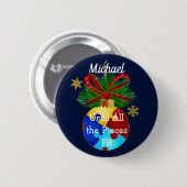 Autismus Christmas Bauble Button (Vorne & Hinten)