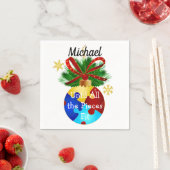 Autismus Christmas Bauble Serviette (Beispiel)