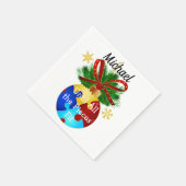 Autismus Christmas Bauble Serviette (Ecke)