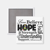 Autismus Collage of Hope Magnet (Vorderseite/Rückseite)
