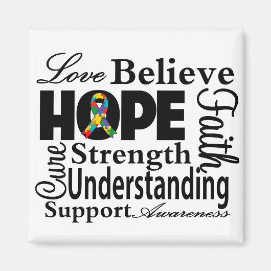 Autismus Collage of Hope Magnet (Vorne)