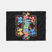 Autismus Coquette Bow Puzzle Autismus Bewusstsein Fleecedecke (Vorderseite (Horizontal))